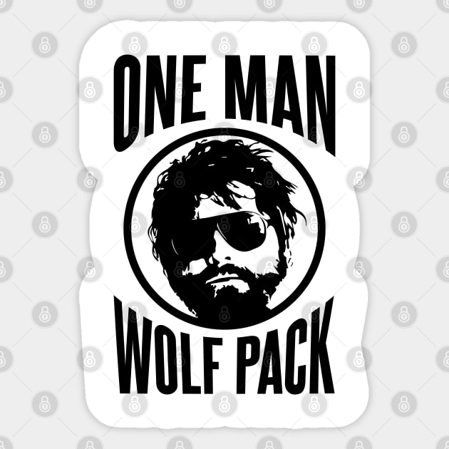 Alan the One Man Wolf Pack Sticker by Meta Cortex